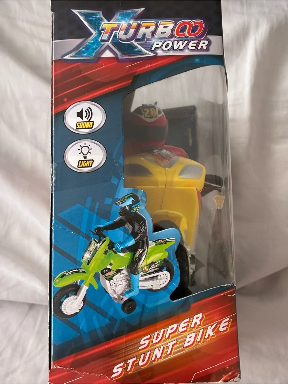 Turbo Power Nitro Motorcycle Toy - Yellow & Red